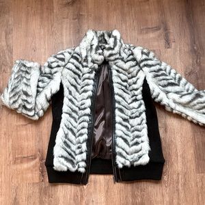 Donna Slayer Fabulous Furs Faux Fur Jacket M